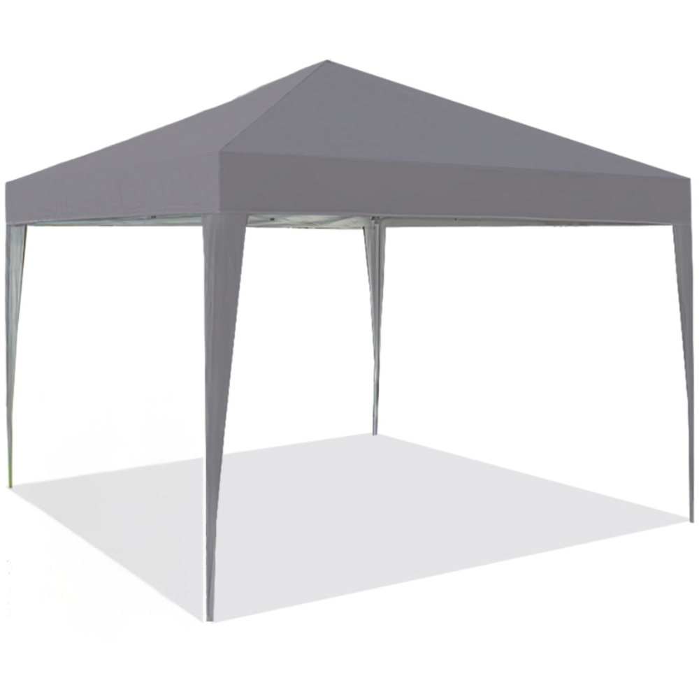 Home Source 2 x 2m Grey Easy Up Garden Outdoor Gazebo with Bag Image 2