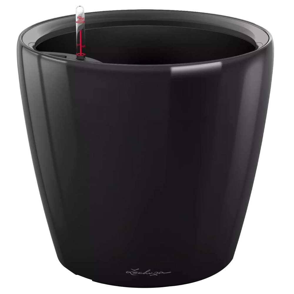 Lechuza Classico 43 LS Black Poly-Resin Self-Watering Planter 40cm Image 1