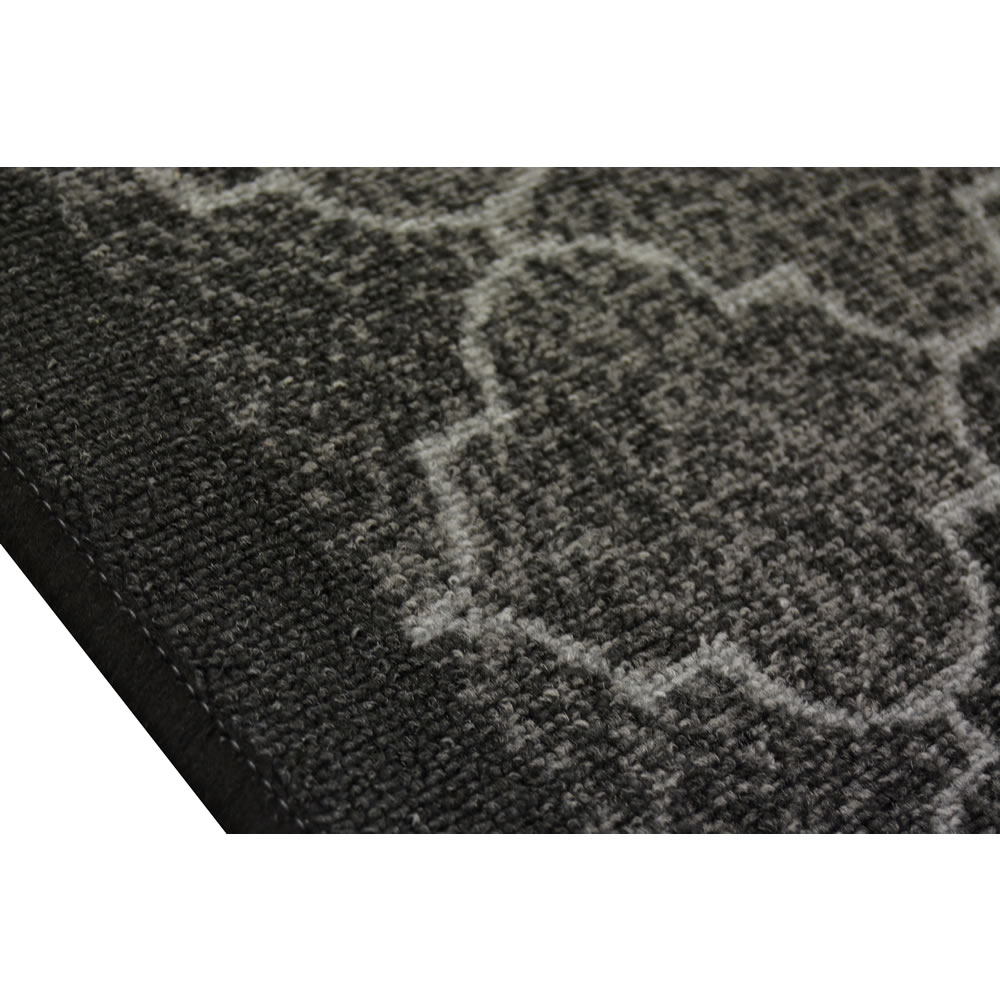 Spanish Tile Black Runner with Mat 57 x 180cm and 57 x 40cm Image 2