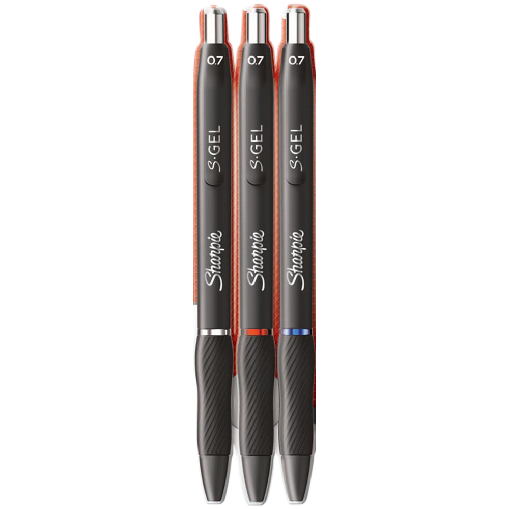 Sharpe S Gel Retractable Pen Assorted 3 Pack Image 2
