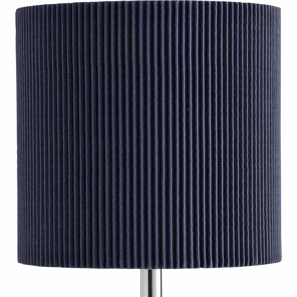 Wilko Navy Micro Pleat Table Lamp Image 2