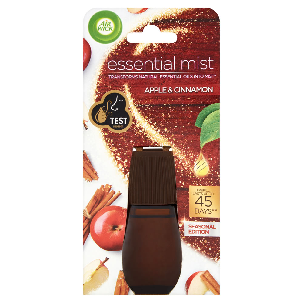 Air Wick Essential Mist Apple and Cinnamon Air    Freshener Refill 20ml Image