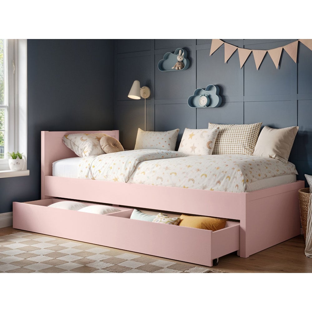 Flair Oli Single Pink 2 Drawer Storage Bed Image 5
