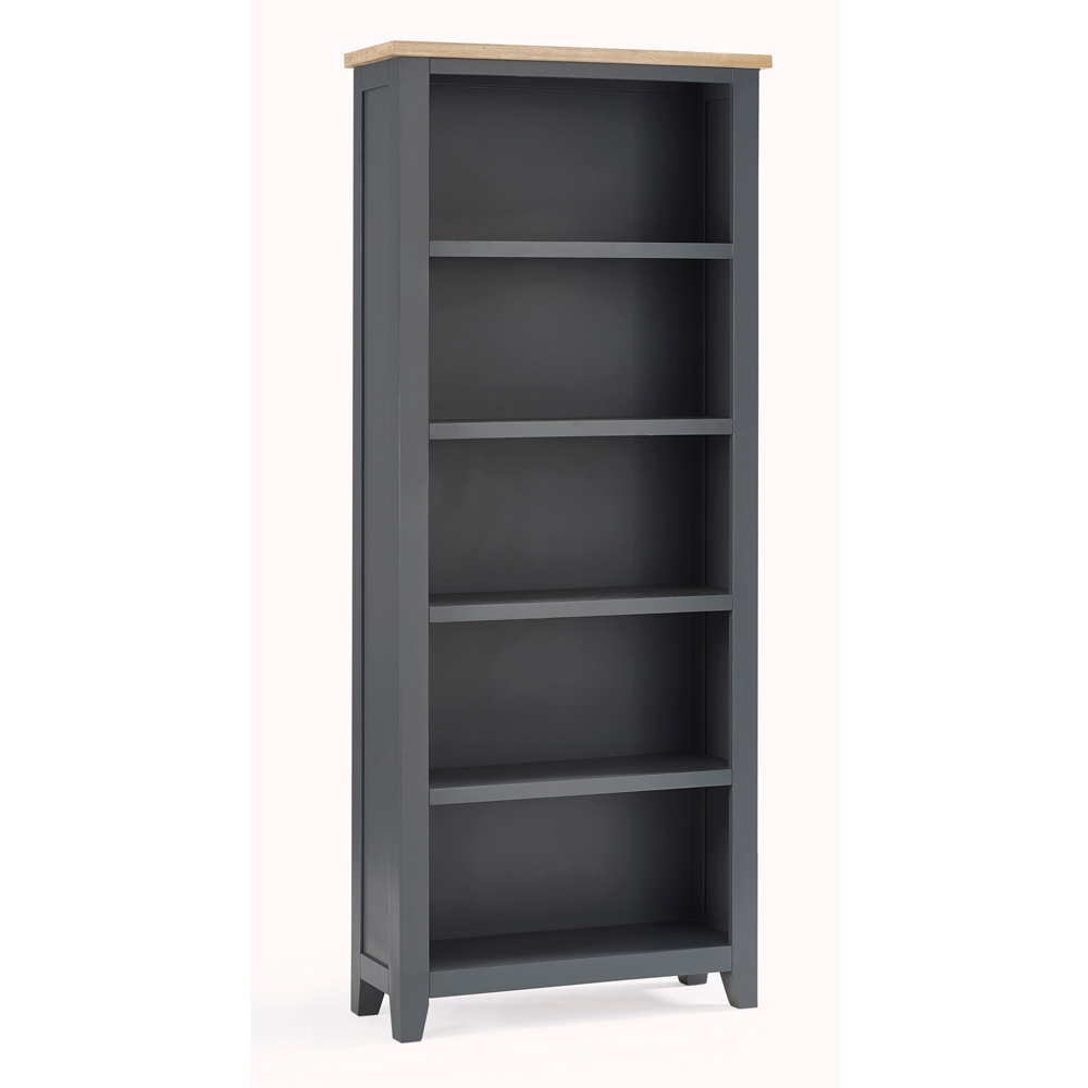 Julian Bowen Bordeaux 5 Shelf Dark Grey Tall Bookcase Image 2