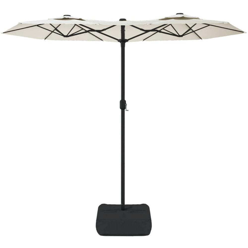 vidaXL White Double Head Parasol 3 x 1.4m Image 2