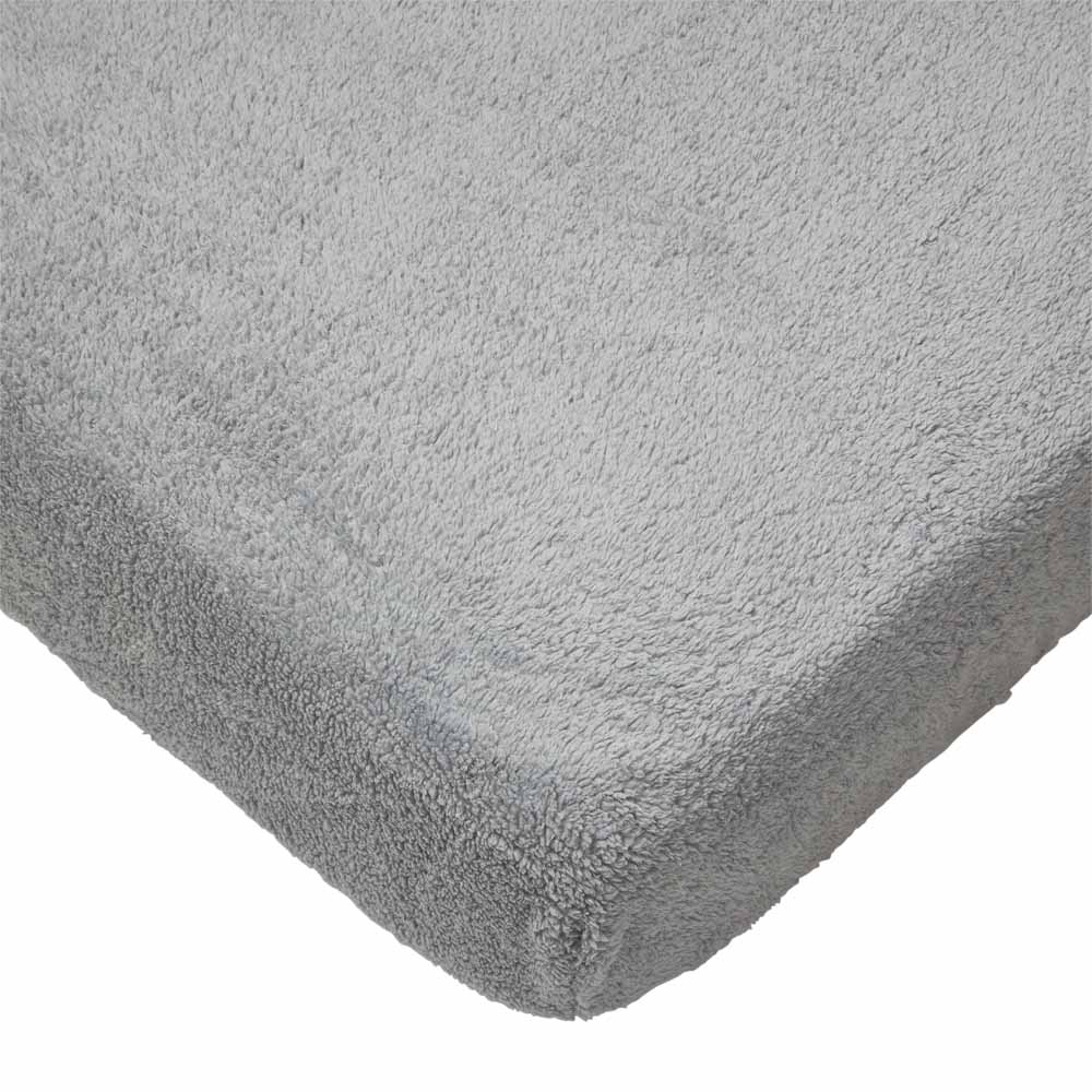 Wilko Grey Soft Teddy Fitted Sheet King Size Wilko