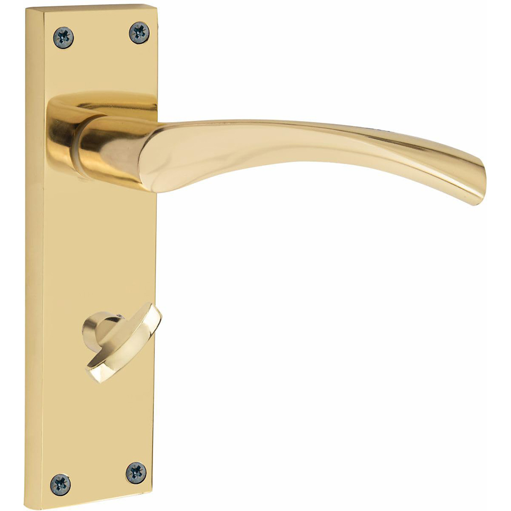 Golden Grace Gold Polished Brass Victorian Scroll Astrid Bathroom Handle 64mm 150 x 40mm Image 3
