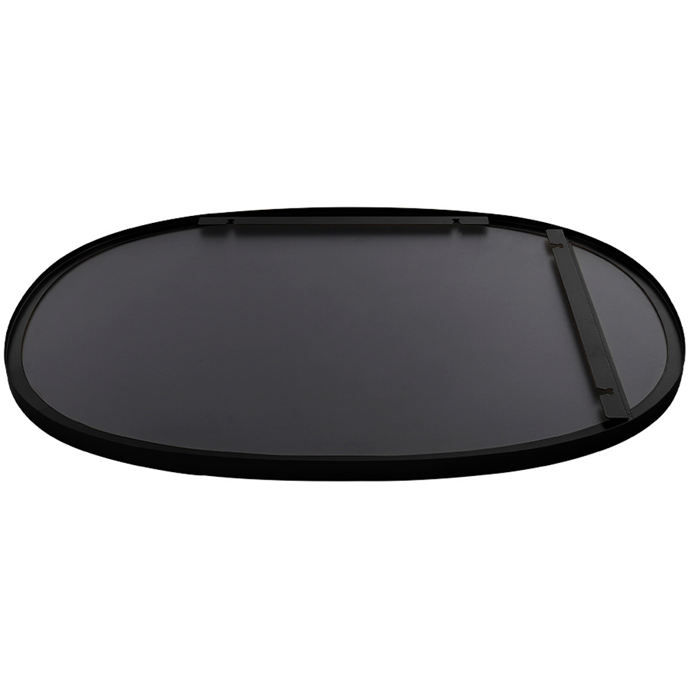 H&O Direct Black Decorative Oval Wall Mirror with Metal Frame Image 3