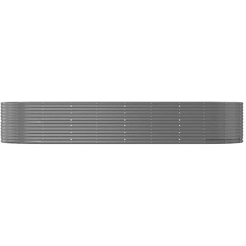 vidaXL Anthracite Galvanised Steel Raised Garden Bed 68 x 367 x 140cm Image 3