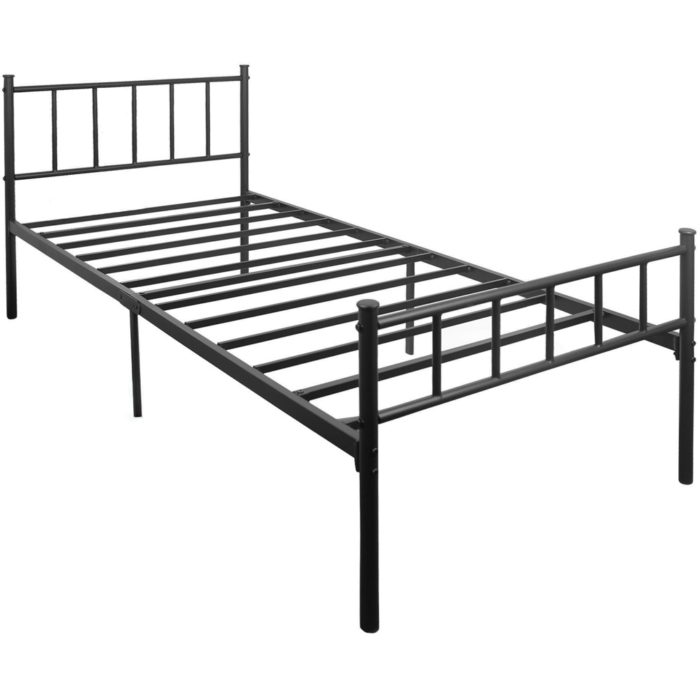 Harbour Housewares Black Single Metal Bed Frame Image 2