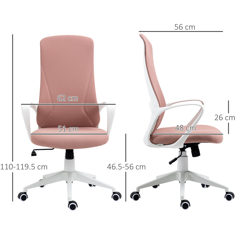 Portland Pink Elastic Swivel Office Chair Image 8