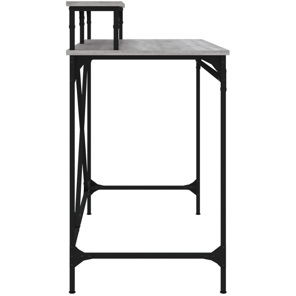 vidaXL Single Shelf Industrial Style Computer Desk Grey Sonoma Image 5
