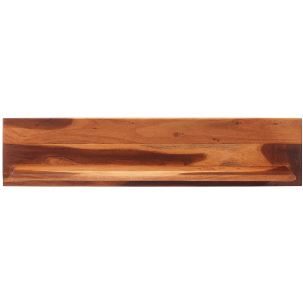 vidaXL 112cm Set of 2 Honey Brown Floating Wall Shelf Image 3