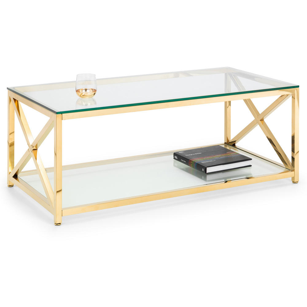 Julian Bowen Miami Gold Console Table Image 4