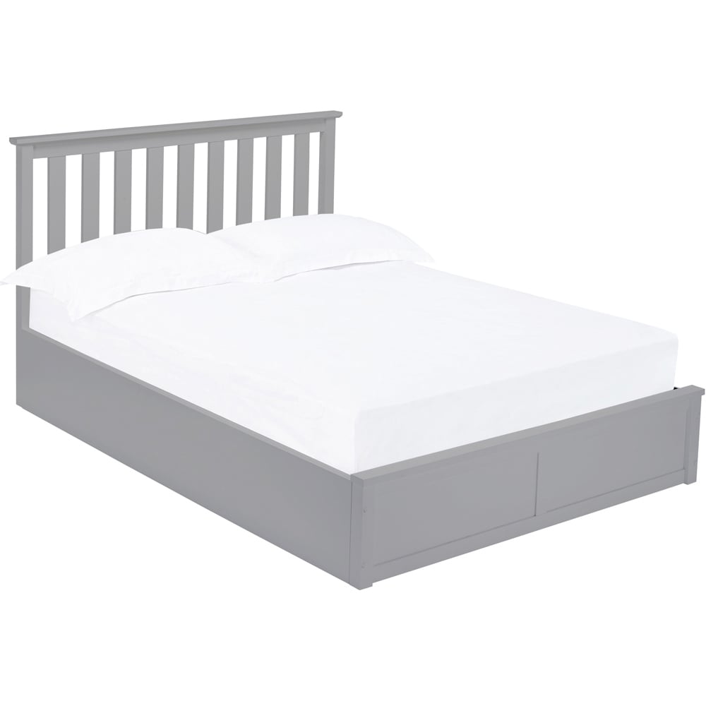 LPD Furniture Oxford King Size Grey Ottoman Bed Frame Image 2