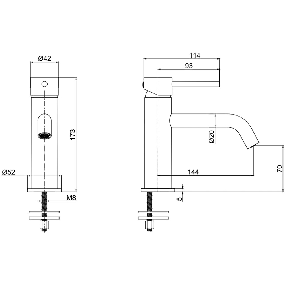 Go Bathrooms Gold Swivel Handle Basin Mixer Tap with Click Waste Image 4