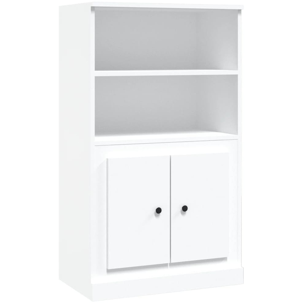 vidaXL 2 Door 2 Shelf White Highboard Image 2
