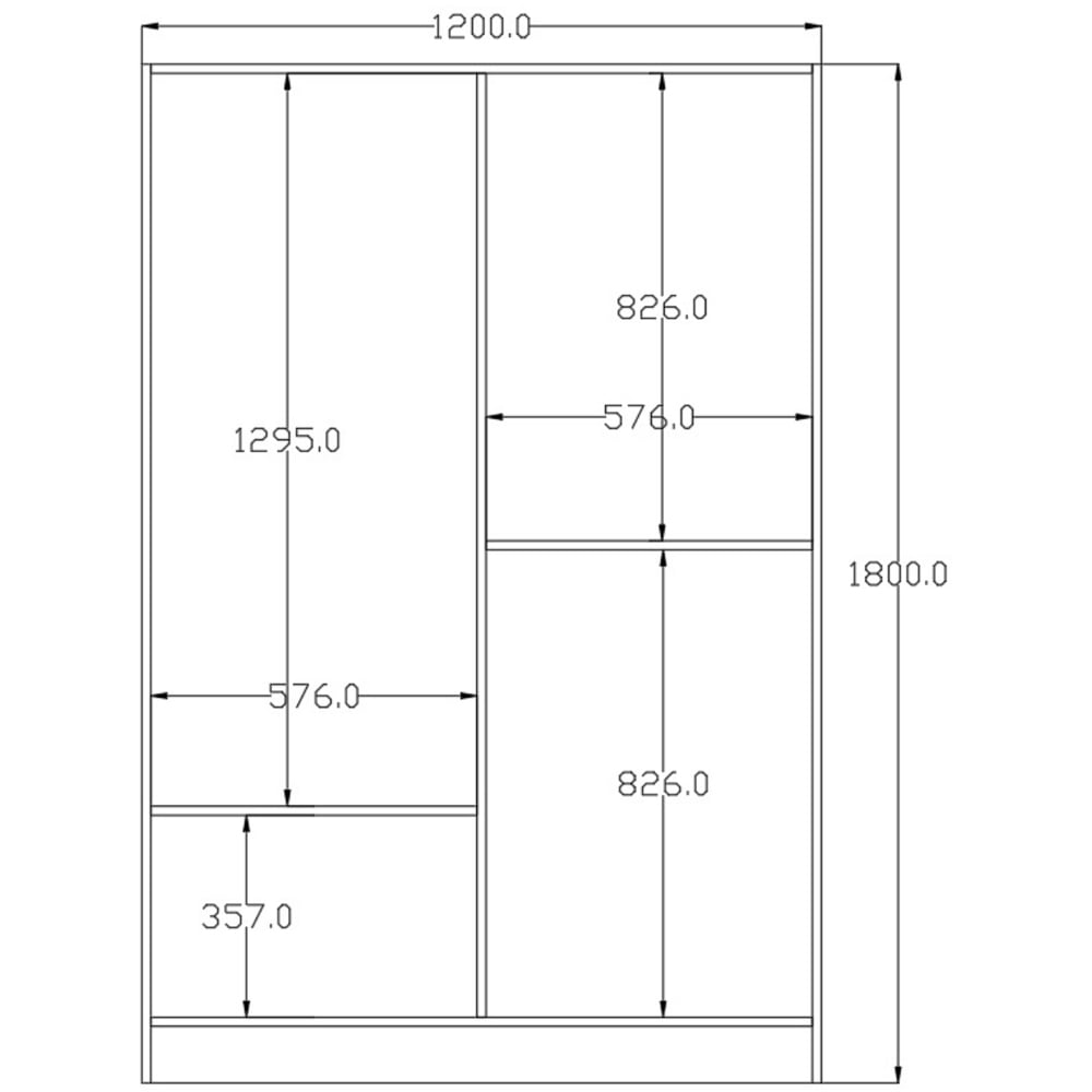 Evu ECU 4 Door 2 Drawer White Wardrobe Image 6