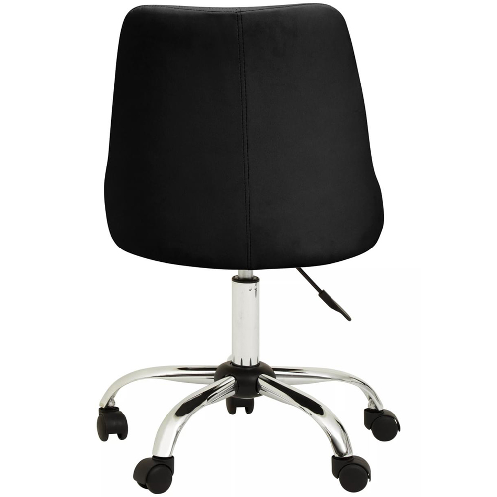 Interiors by Premier Brent Black and Chrome Swivel Home Office Chair Image 4