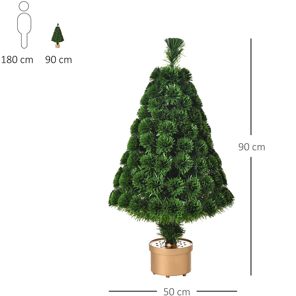 Everglow Fiber Optic Green Artificial Christmas Tree 3ft Image 7