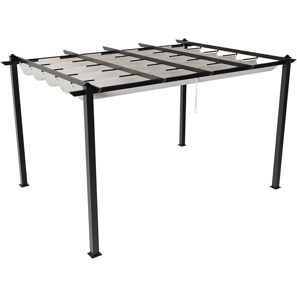 Living and Home Aluminium Pergola with Waterproof Retractable Roof 13 x 10ft Image 4