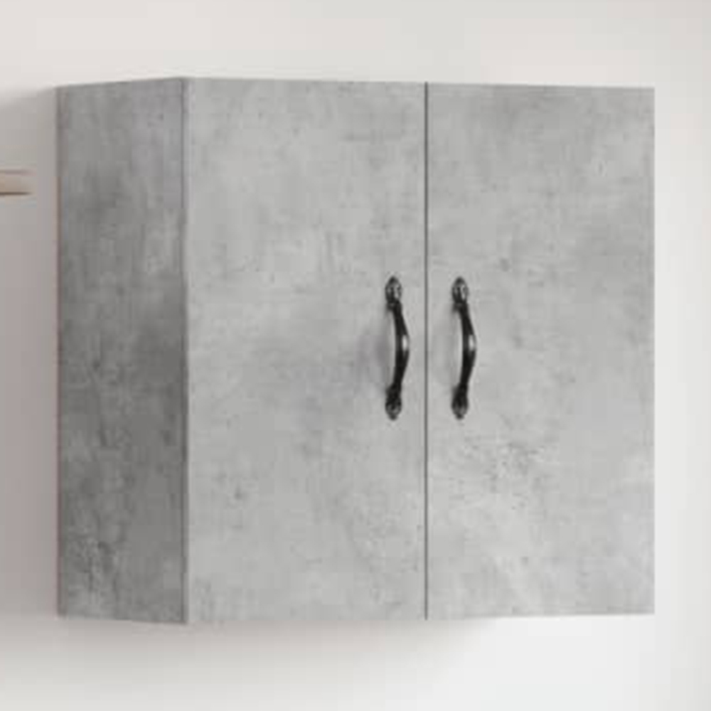vidaXL 2 Door Concrete Grey Wall Cabinet Image 1