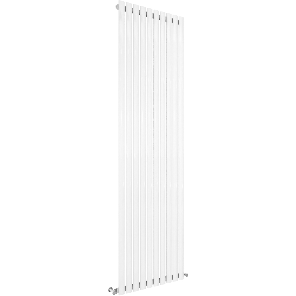Stech Homes 4199 BTU White Single Panel Vertical Oval Column Radiator 1800 x 590mm Image 1