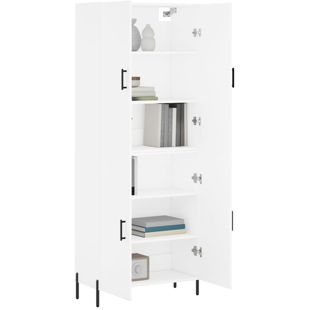 vidaXL 4 Door White Highboard Image 3