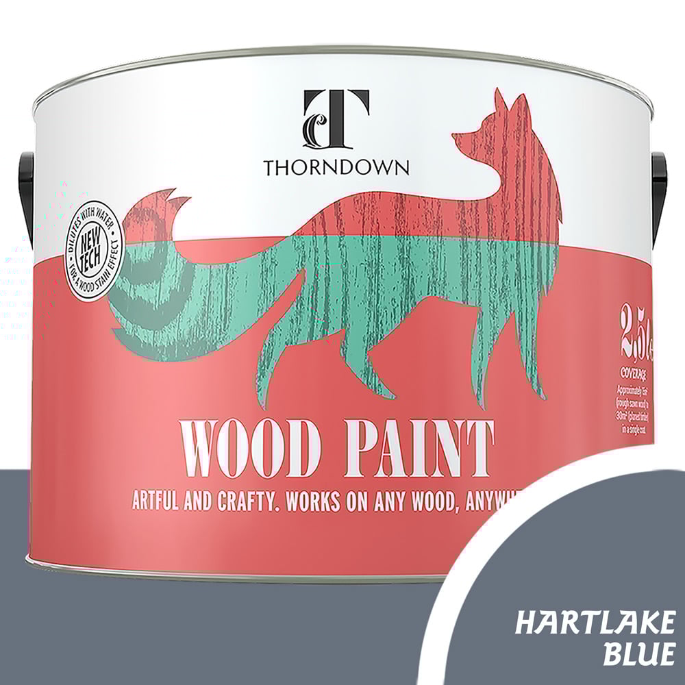 Thorndown Hartlake Blue Satin Wood Paint 2.5L Image 4
