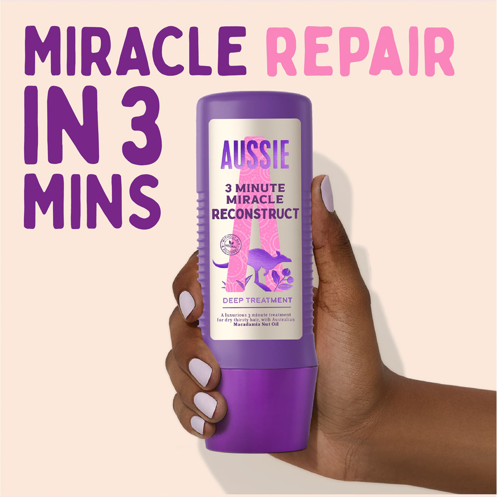 Aussie 3 Minute Miracle Reconstructor Vegan Hair Mask 225ml Image 4