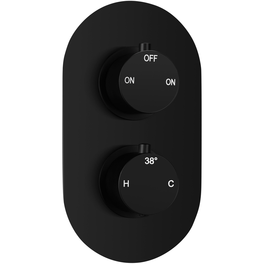 Bathstore Azure Matt Black Thermostatic Shower Valve Kit Image 3