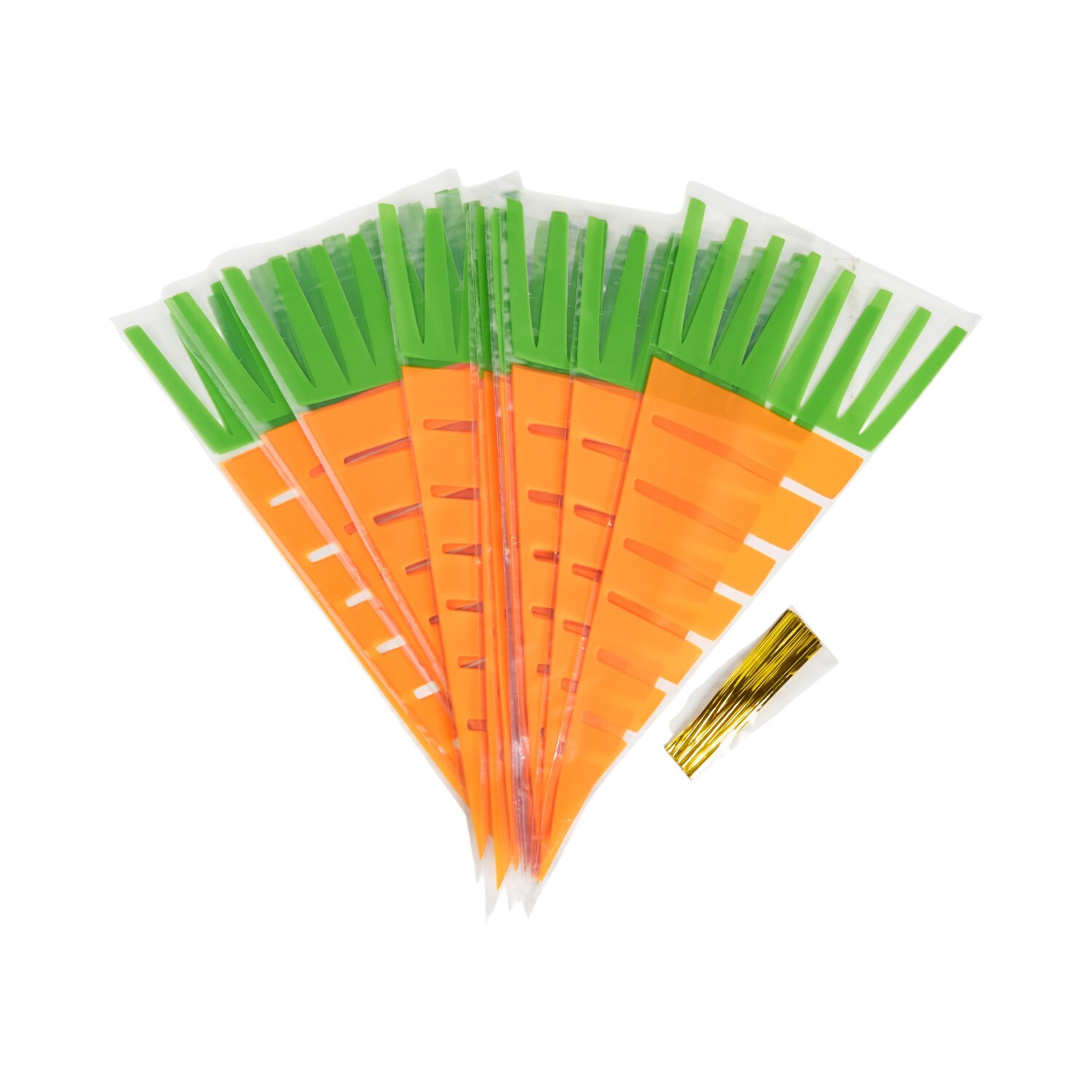 Pack of 20 Carrot Treat Bags Orange Image 2