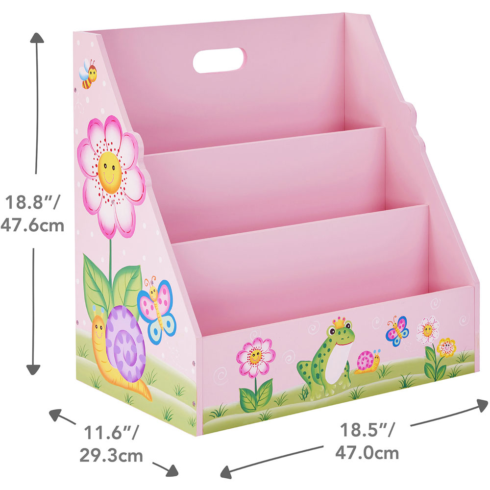 Teamson Kids Fantasy Fields 3 Shelf Magic Garden Toddler Bookshelf Image 6