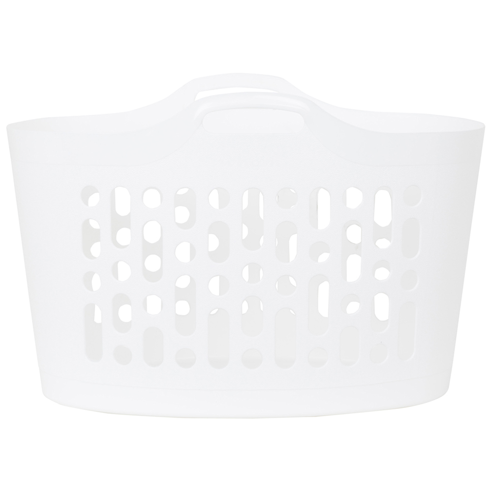 Wham 2 Piece Plastic Flexi Basket Set (8L/50L) Ice White Image 3