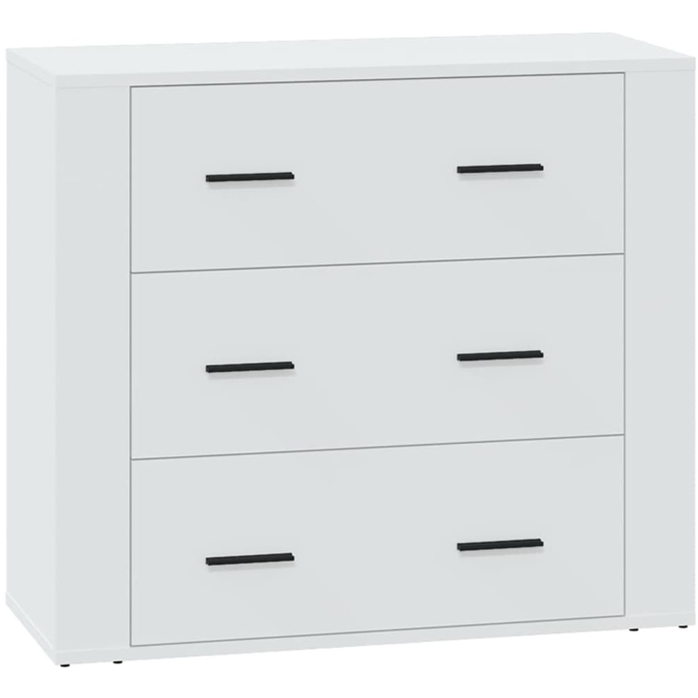 vidaXL 3 Drawer White Sideboard Image 2