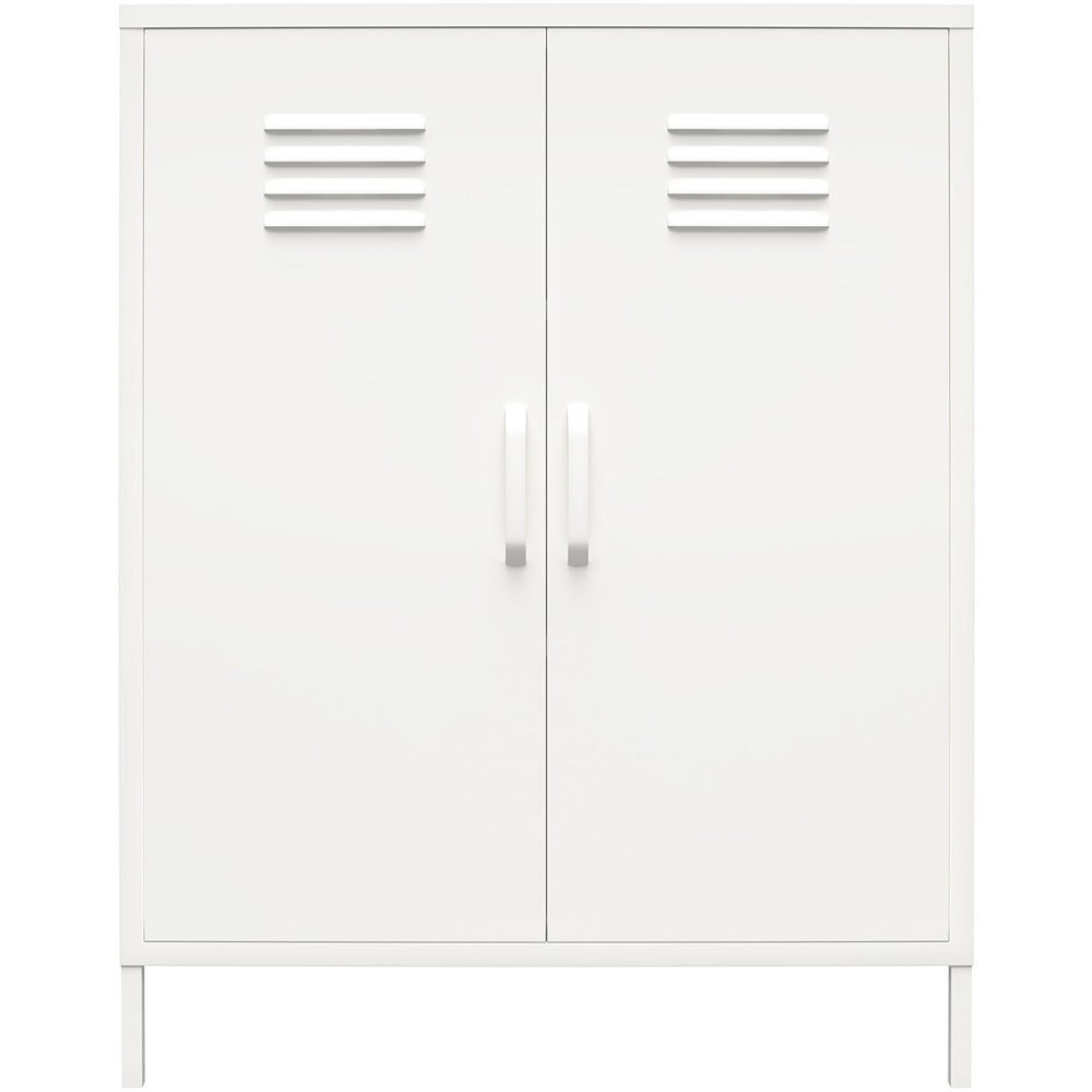 Dorel Mission District 2 Door Soft White Freestanding Storage Cabinet Image 3