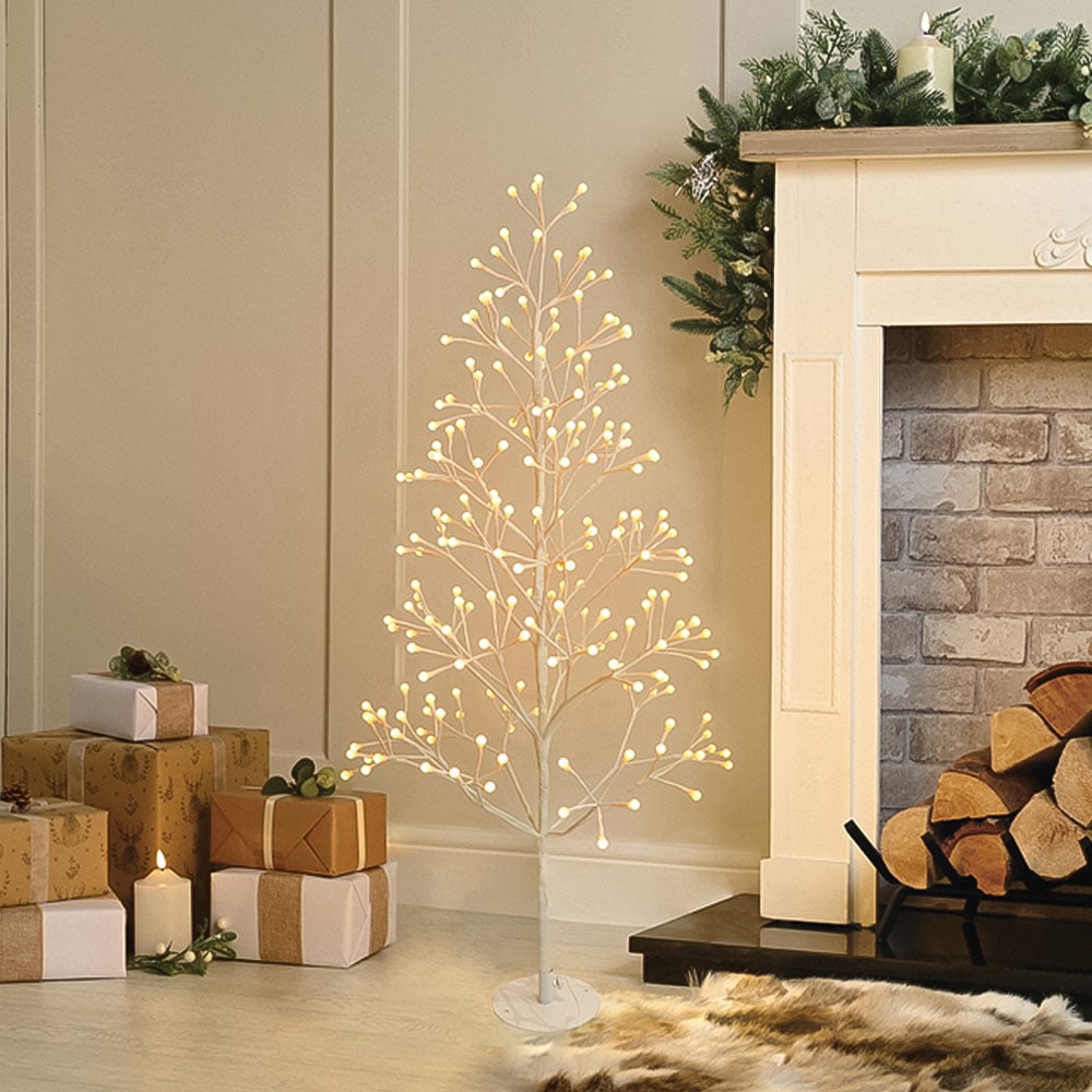 Xmas Haus 120 Warm White and White Micro LED Pre-Lit Artificial Christmas Tree 4ft Image 4