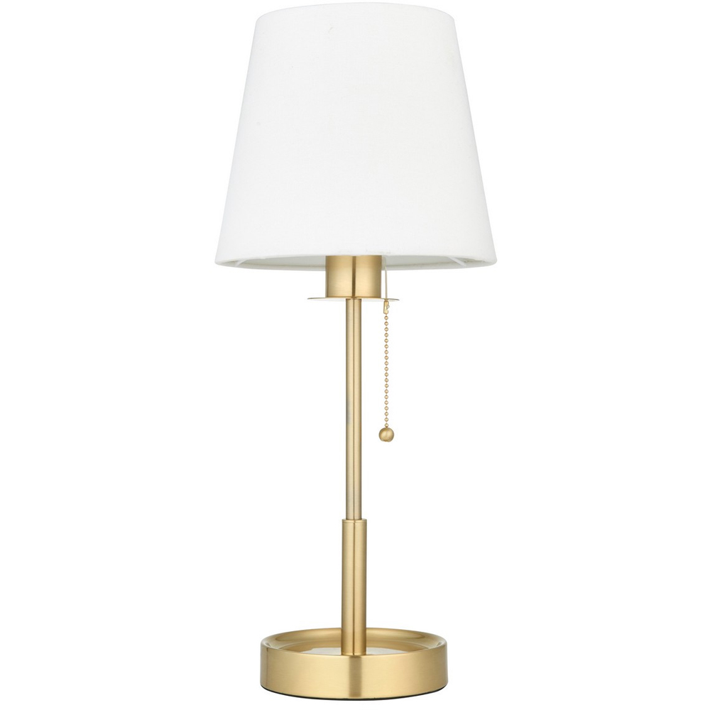 Merano Florence White and Satin Brass Vintage Table Lamp Image 1