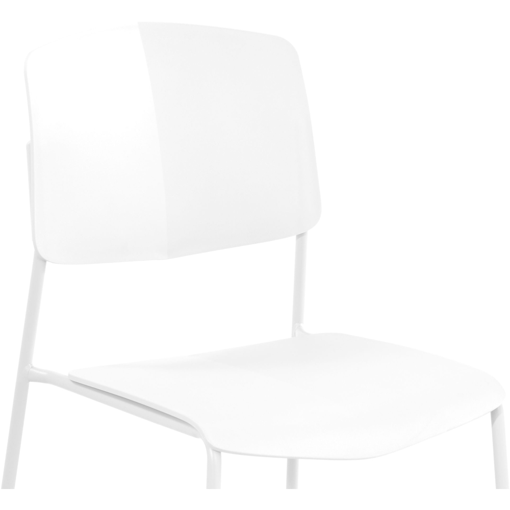 Core Products Academy Set of 2 White Plastic Kitchen Chair Image 4