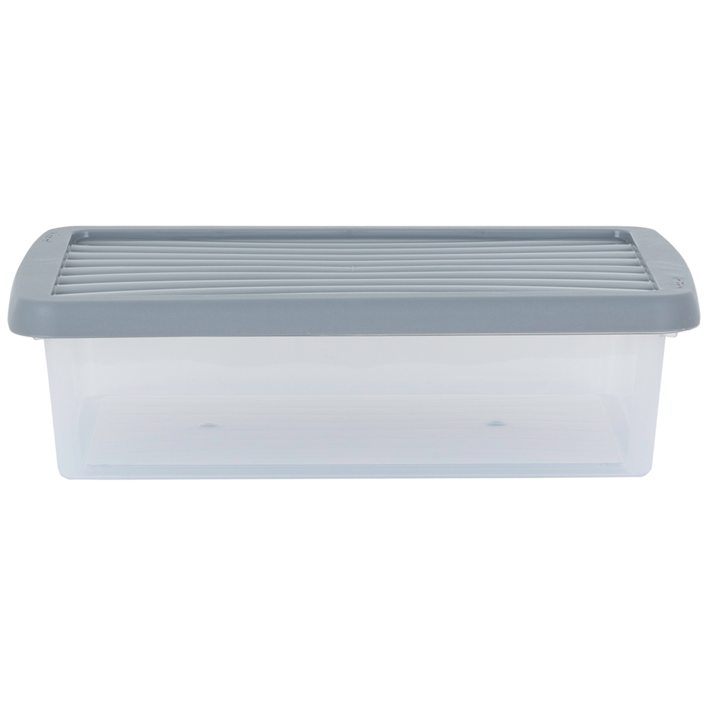 Wham 8L Clear Stackable Plastic Storage Box with Lid 3 Pack Image 4