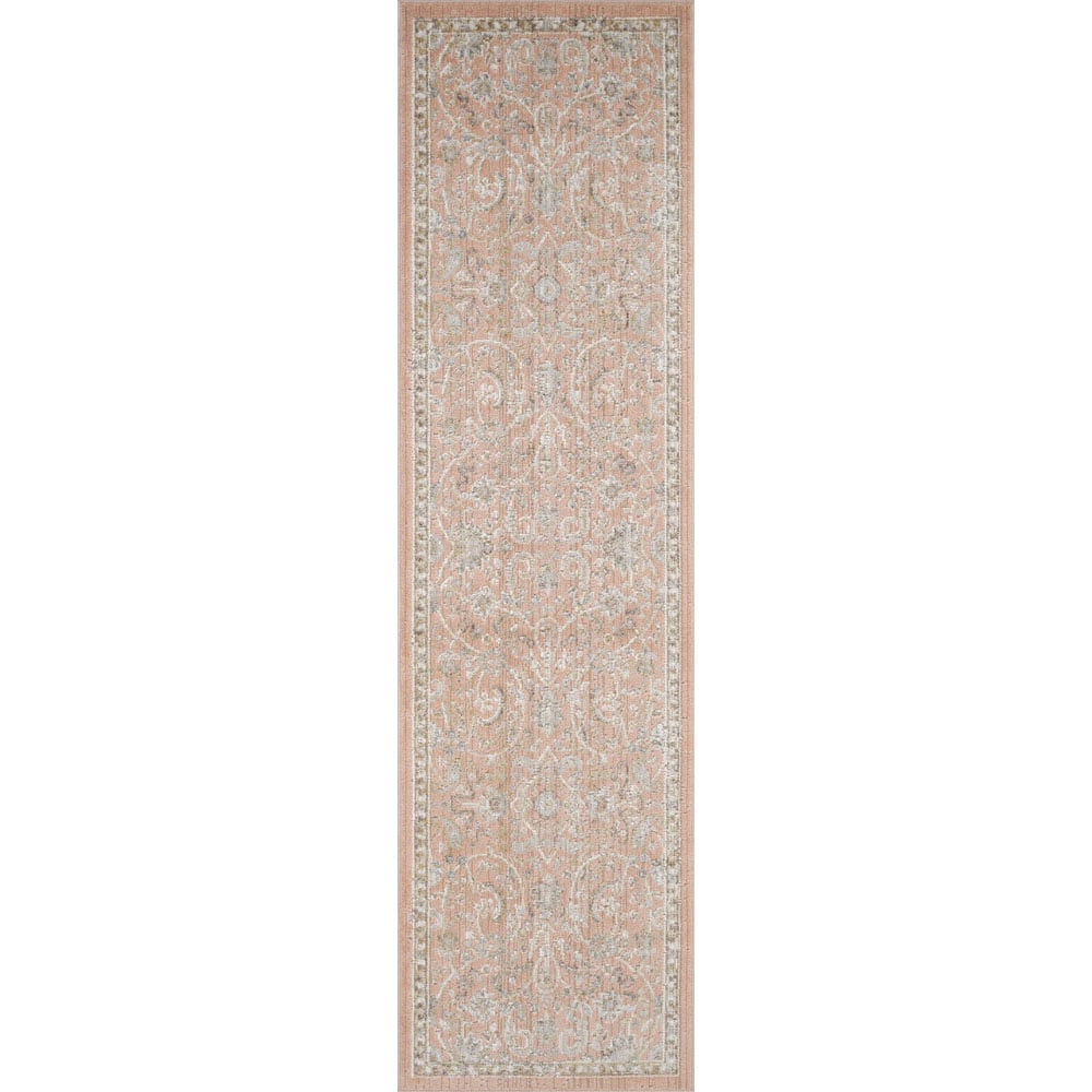 Desire Rugs Maia Coral Floral Non Slip Rug 60 x 220cm Image 1