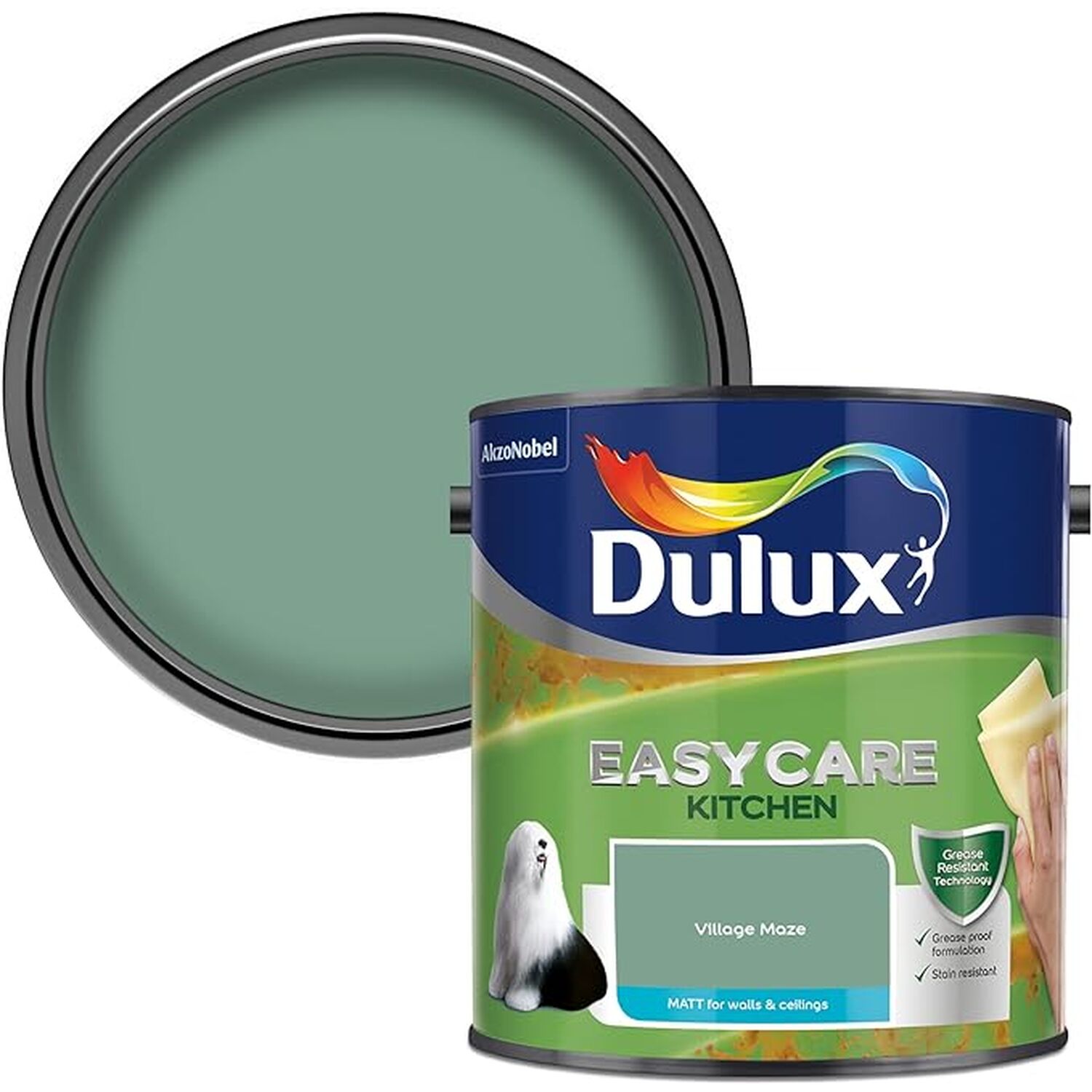 Dulux Easycare Kitchen Village Maze Matt Emulsion Paint 2.5L Image 1
