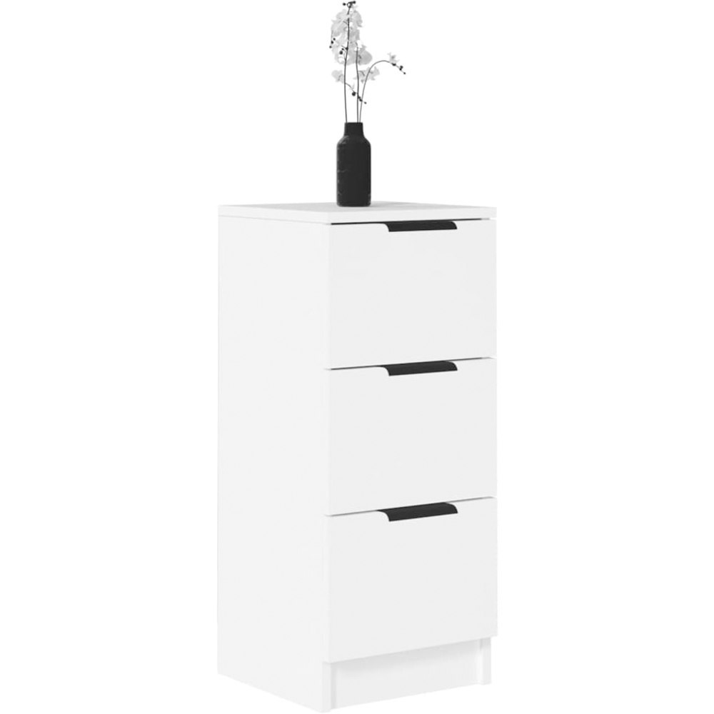 vidaXL 3 Drawer White Sideboard Image 3