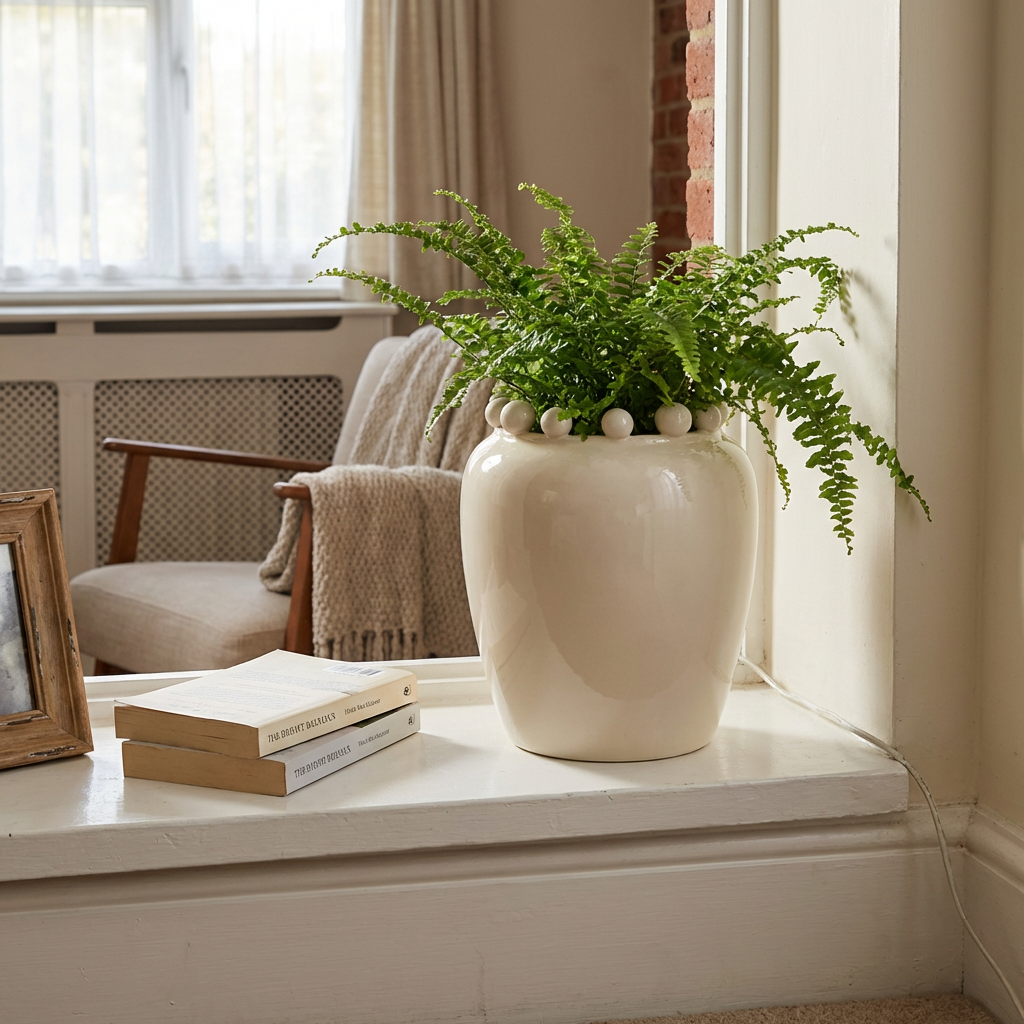Large Ball Edge Planter Cream Image 4