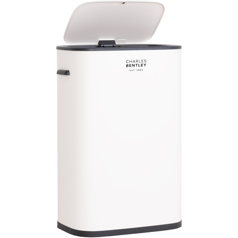 Charles Bentley White Automatic Sensor Bin 55L Image 5
