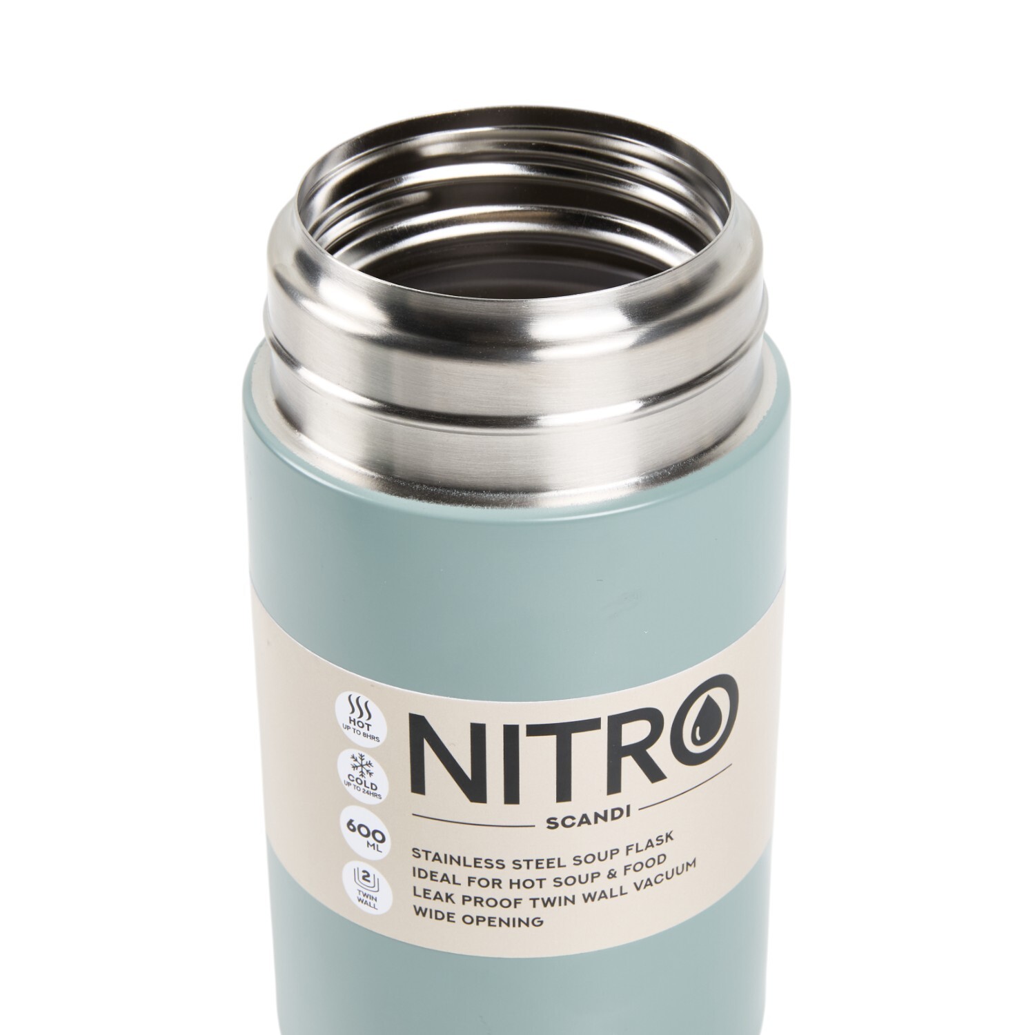 Nitro Scandi Stainless Steel Soup and Food Flask 600ml Image 10