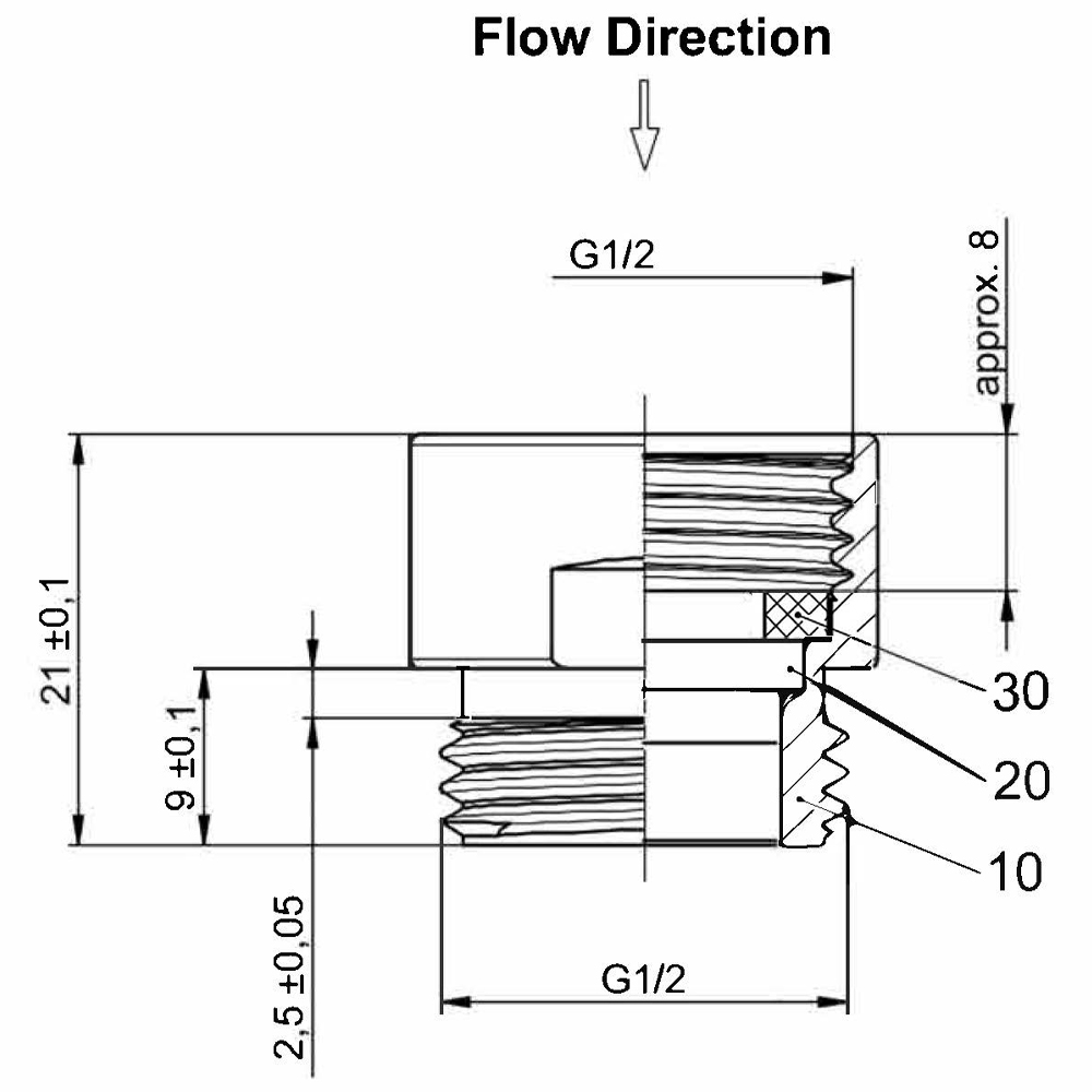 nuie Chrome Flow Regulator Image 2