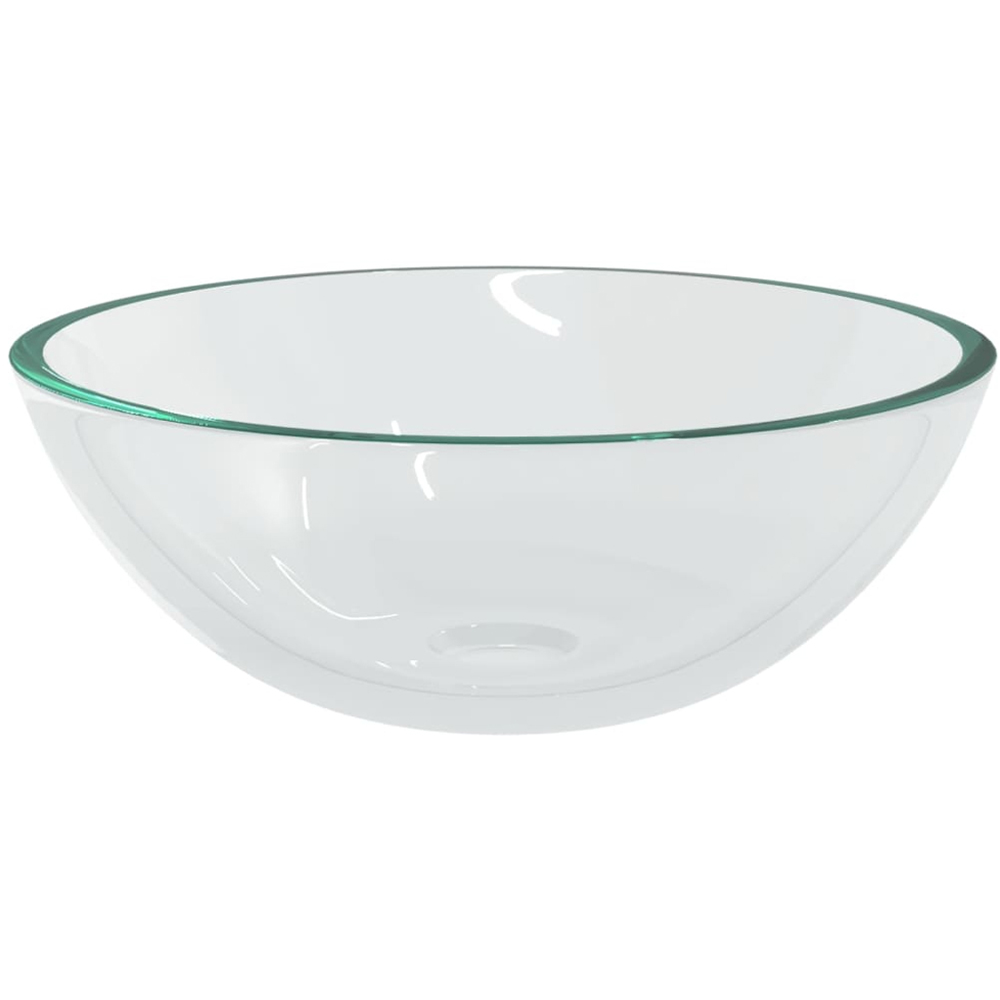 vidaXL Transparent Glass Wash Basin 140 x 500 x 370mm Image 3
