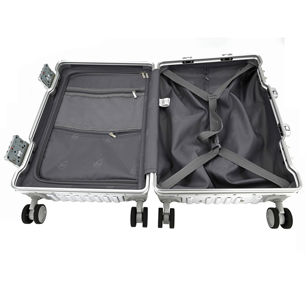 Swift Blaze Hard Shell Luggage Silver Large Image 4