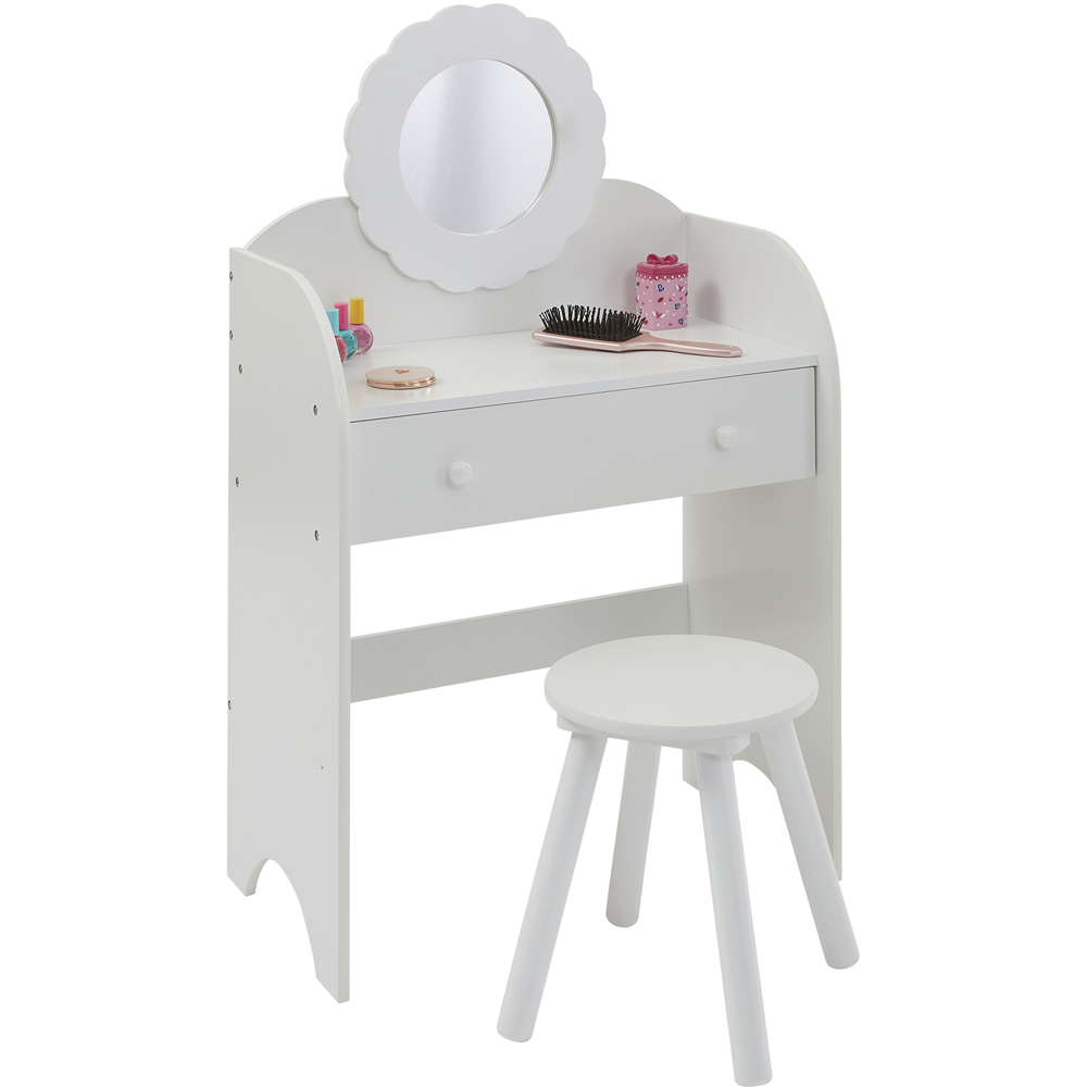 Liberty House Toys Kids White Dressing Table and Stool Set Image 3